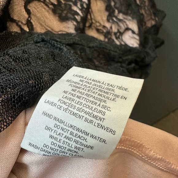 MXM Black Lace / Nude Fit & Flare Knee Length Dress - Picture 6 of 7